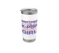 Fratello Del K-Pop Compleanno Ragazza Coreano Buon Compleanno Bicchiere termico in acciaio inox doppia parete