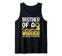 Fratello di Un Guerriero Infanzia Cancro Nastro Oro Canotta