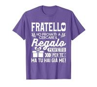 Fratello Ho Provato A Cercare Il Regalo Perfetto Maglietta, Uomo, Viola mélange, L