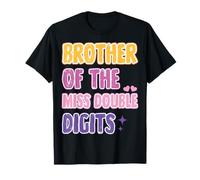 Fratello Peace Single Digits I'm 10 Compleanno Ragazze Familiari Maglietta