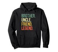 Fratello. Zio. Amico. Leggenda. - Retro Felpa con Cappuccio