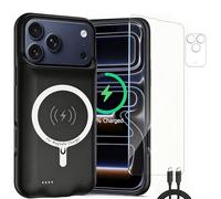 Fraternize Custodia a batteria per iPhone 17 Pro, custodia di ricarica portatile ricaricabile da 10.000 mAh, compatibile con iPhone 17 Pro (6,3 pollici), con custodia di ricarica per batteria esterna