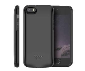 Fraternize i5 - Custodia protettiva per iPhone 5/5S/SE 4000 mAh, di potenza mobile custodia per telefono di ricarica a clip posteriore
