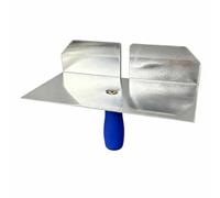 Frattazzo con Manico in Plastica | Superficie di Lavoro Piatta, Vassoio per Stucco in Alluminio, Resistente, Ristrutturazione, Piastrellisti
