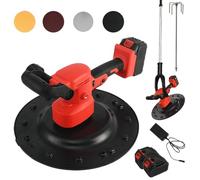 Frattazzo Elettrico, Macchina Levigatrice per Muri, Strumento a Batteria 21V per Calcestruzzo Cemento Stucco, Platorello 38cm Motore Rame 6 Velocità 40-300 giri/min(15 cell battery)