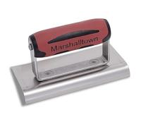 Frattazzo per bordi Marshalltown, estremità curve, manico Durasoft, R 10 mm, L 13 mm, acciaio inox, dimensioni: 152x76 mm