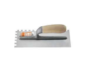 Frattone dentato USA con manico in legno 12x28 cm