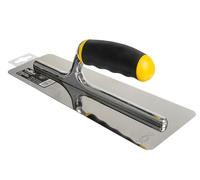 FRATTONE FRATTAZZO ACCIAIO SUPER INOX LISCIO CM 28X12 MANICO IN PLASTICA CORONA