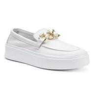 FRAU 36P2 P/E scarpe donna sneakers mocassino casual bianco slip on zeppa