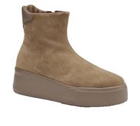 FRAU 39A6 Stivaletti Platorm in Camoscio Beige, Cerniera laterale, Sottopiede Morbido Estraibile (35, Sistema Taglie Calzature EU, Adulto, Donna, Numero, Media, 39)