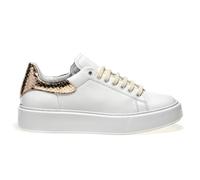 FRAU 41B0 P/E scarpe donna sneakers pelle tessuto stringhe casual zeppa laminato