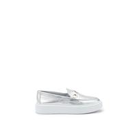 FRAU 41I1, Slip-on in Pelle Laminata da Donna (Silver, Sistema Taglie Calzature EU, Adulto, Numero, Media, 39)