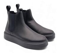 Frau 41N2 Stivaletti Chelsea Boot in Pelle Nero Nero, 38