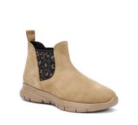 FRAU 43A5 Stivaletti Chelsea da Donna in Camoscio, Beige con Elastico Decorato, Suola Comfort Flessibile (40, Sistema Taglie Calzature EU, Adulto, Donna, Numero, Media, 40)