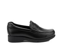 FRAU 53L6 Mocassini Classici in Pelle, Suola Comfort, Disponibile in Nero e Ebano (Nero, Sistema Taglie Calzature EU, Adulto, Donna, Numero, Media, 40)