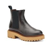 FRAU 78L3 Stivali Chelsea in Pelle, Suola Robusta, Design Classico con Elastico Laterale, Nero e Marrone (Testa Di Moro, 40, Sistema Taglie Calzature EU, Adulto, Donna, Numero, Media, 40)