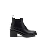 FRAU 80n3 Stivaletto Plateau Pelle Nero Elastico Tacco Largo 6cm 23 - Taglia Scarpa 36 EU Colore Nero