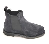 Frau 98A9 stivaletto camoscio blu notte elastico ricamo inglese fondo gomma 5/6