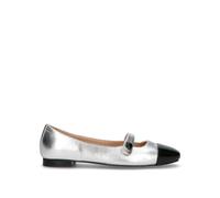 FRAU Ballerina donna argento/nera in pelle 39