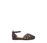 Frau - Ballerina in Pelle Traforata, Nero, 36