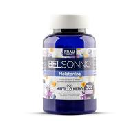 FRAU BEL SONNO Melatonina 365 Compresse Masticabili, Un Anno di Scorta, Integratore Alimentare per Favorire il Sonno con Valeriana, Camomilla, Lavanda e Vitamina B6, Gusto Mirtillo
