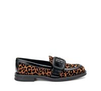 Frau Donna Mocassini in tessuto leo print