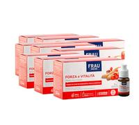 FRAU Forza e Vitalita’, Integratore Energia A Base Di Estratti Vegetali, 9 confezioni X 10 Flaconcini Con Tappo Serbatoio, Integratore Stanchezza Fisica E Mentale, Senza Glutine E Lattosio, Bianco