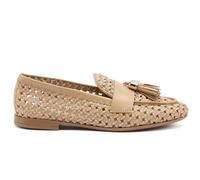 Frau - Mocassini in pelle intrecciata a mano - -Shoes -Donna -Beige -37 EU