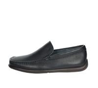 Frau, Mocassini Uomo, 14R4, City-Casual in Pelle Bottalata Color Blu Scuro, Mezza Soletta Rivestita in Pelle, con Suola XL Leggera e Superflessibile, Giro Vaschetta Cucito a Mano, 44, Made in Italy