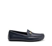 Frau Mocassino con Morsetto in Pelle Blu 31P4-43, Blu