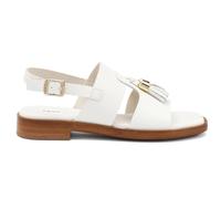 Frau - Sandali in Pelle Boho-chic con Nappine - - Shoes - Donna - Bianco - 37 EU