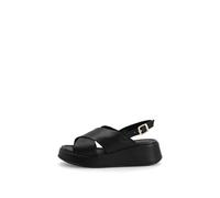 Frau - Sandali in Pelle con Plateau