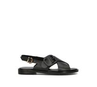 FRAU Sandalo donna nero in pelle 40
