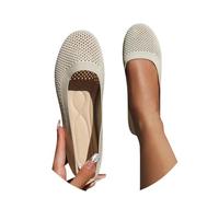 Frau Scarpe Donna, Ballerine Donna Eleganti, Pantofole Ballerina Comode Chiuse Scarpe Con Tacco Basse Da Ballo Pianta Larga Mocassini Sneakers Da Camminata Casual Primavera Estate Bianco, 39