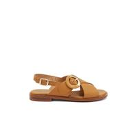 Frau, ,Shoes ,Donna ,Marrone ,39 EU Sandali con Cinturini Incrociati e Fibbia