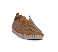 Frau - Slip-on in Pelle laserata, Marrone, 38