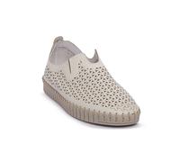 Slip-on in pelle laserata Panna