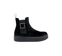 Frau Stivaletti Chelsea Velluto Strass 41G5 Nero