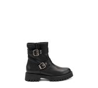 Frau - Stivaletti in Pelle con Fibbie e Suola carro