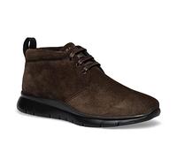 Frau, Stivaletto Casual Uomo in Morbida Pelle Scamosciata Marrone, Con Laccio Cerato e Pull Up in Tessuto sul Retro, Suola in Gomma XL Ultra Leggera e Flessibile, 43, Made in Italy