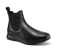 Frau, Stivaletto Casual Uomo in Pelle Nera, con Elastico Bilaterale e Pull Up sul Retro, Sottopiede in Lycra, Suola in Gomma Ultra Leggera ed Estremamente Flessibile, 44, Made in Italy