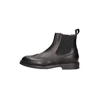 Frau STIVALETTO UOMO NERO PELLE STILE INGLESE 73N6 FONDO GOMMA TACCO 3,00CM INSERTO ELASTICO