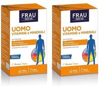 FRAU Uomo Vitamine e Minerali, Integratore Alimentare a base di Vitamine, Minerali e Luteina, 30 Compresse, Integratore stanchezza fisica e mentale, Senza glutine (Confezione da 2)