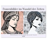 Frauenbilder im Wandel der Zeiten (Wandkalender 2026 DIN A3 quer), CALVENDO Monatskalender: Illustrationen von der Antike bis in die Neuzeit