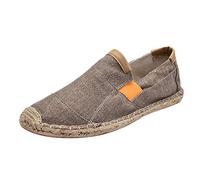 FRAUIT Espadrillas Classiche in Tela Mocassini Uomo Eleganti Estivi Pantofole Ragazzo Chiuse Estive Scarpe Uomini Estive Senza Lacci Loafers Men Scarpe Antinfortunistica Estive Leggere Traspirante