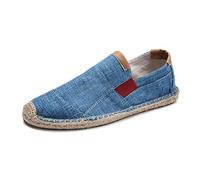 FRAUIT Espadrillas Classiche in Tela Mocassini Uomo Eleganti Estivi Pantofole Ragazzo Chiuse Estive Scarpe Uomini Estive Senza Lacci Loafers Men Scarpe Antinfortunistica Estive Leggere Traspirante