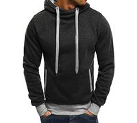 FRAUIT Felpa Uomo con Cappuccio Invernale Hooded Sweat Leggera Pullover Sportiva Felpe Ragazzo Inverno Autunno Maglia Uomini Manica Lunga Maglione Giacca Giubbotto Cappotto Parka