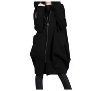FRAUIT Giacca Donna Invernali Parka Felpe Tumblr Ragazza Cappotto Lungo con Cappuccio Taglie Forti Plus Size Oversize Giacche Tumblr Ragazza Lunghe Primavera Giubbotto Giubbini Cappotti