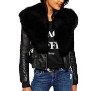 FRAUIT Giacche Invernali Donna Pelliccia Giacca Pelle Ragazza Nera Corta con Pelo Cappotto Pelliccia Corta Giubbotto Moto Cuoio Parka Piumino Cappotti Giubbini Felpe Oversize Felpa Cardigan