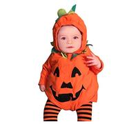FRAUIT Halloween Costume Zucca Bimbo Tutina Tutine Neonato Invernali Cotone Halloween Neonata Pagliaccetto Body Vestito Halloween Neonati Bambina Completo Bambino Ragazze (6-12 Mesi, Arancio 6)